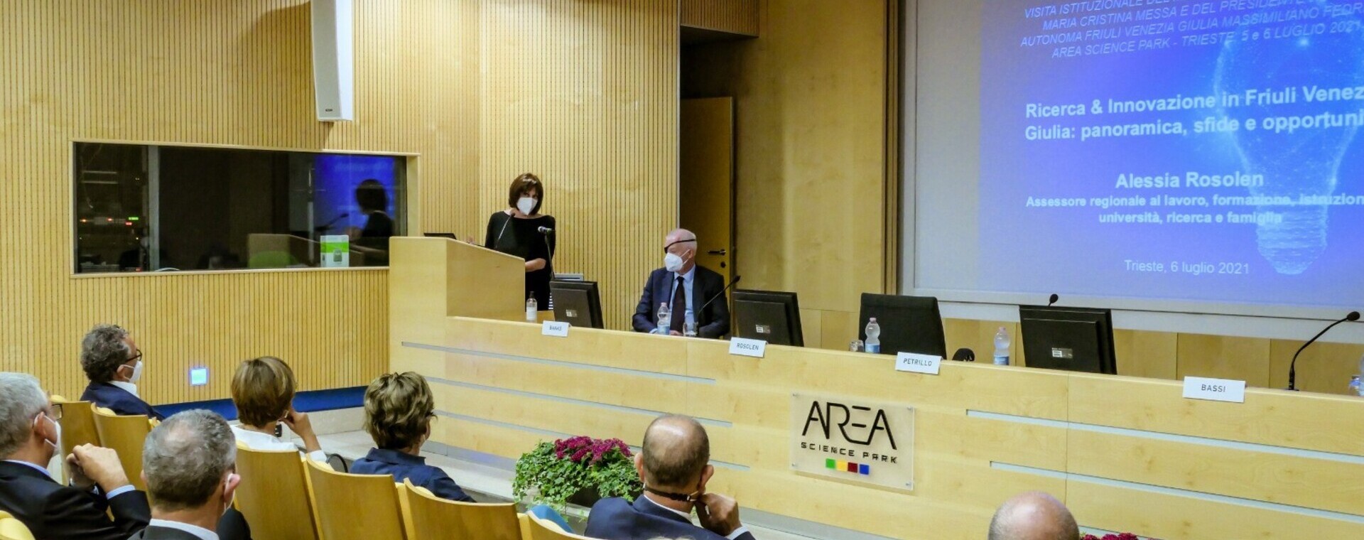 Conclusion of visit by Minister of Research Maria Cristina Messa at Area Science Park